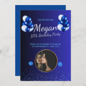 Schöne Einladung Geburtstagkarte (Vorne/Hinten)