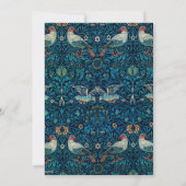 Schöne Einladung mit Blue Bird Akzent (Rückseite)