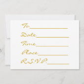 Schöne Einladung mit Rose (Rückseite)