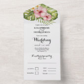 Schöne Einladung zum Hochzeitsfeiern im tropischen (Innen Boden)