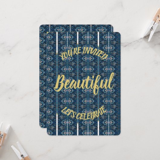 Schöne Einladung - ZUNEHMEN (Vorderseite/Rückseite Beispiel)