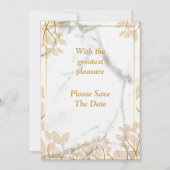 Schöne Einladung zur Hochzeit, Goldline-Kunst (Rückseite)