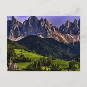 Schöne einsame einsiedlerische Kirche St Maddalena Postkarte