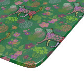 Schöne, einzigartige farbenfrohe Blumenkatze Schneidebrett (Ecke)