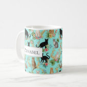 Schöne, einzigartige Feline Art Cat Lover Individu Kaffeetasse (Vorderseite Links)