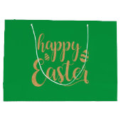 Schöne einzigartige Gold große Geschenktasche Geschenktüte (Rückseite)