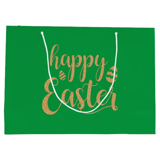 Schöne einzigartige Gold große Geschenktasche Geschenktüte (Rückseite)