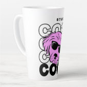 Schöne, einzigartige Pink Dog Stil Latte Tasse (Linke Ecke)
