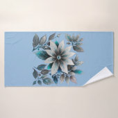 schöne Eisblumen und Blätter Badehandtuch (Badehandtuch)