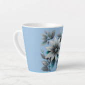 schöne Eisblumen und Blätter Milchtasse (Linke Ecke)