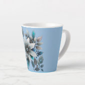 schöne Eisblumen und Blätter Milchtasse (Rechte Ecke)