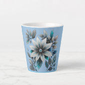 schöne Eisblumen und Blätter Milchtasse (Vorderseite)