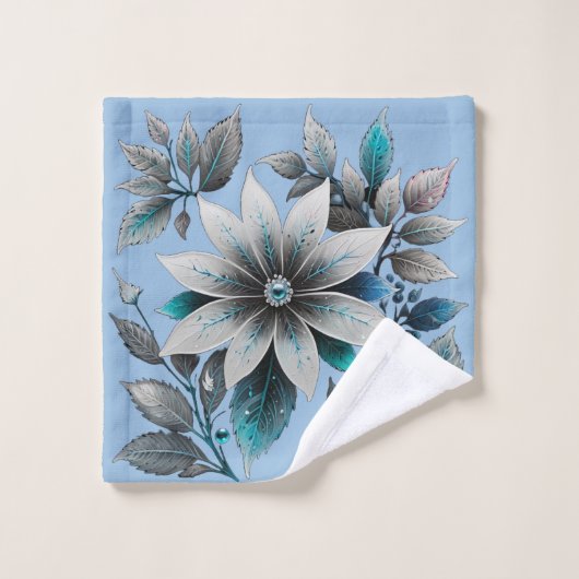 schöne Eisblumen und Blätter Waschlappen (Waschlappen)