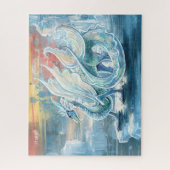 Schöne Eisdrache Kunst Puzzle (Vertikal)