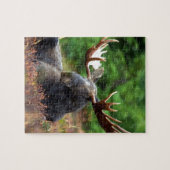 Schöne Elche mit den großen Geweihen Puzzle (Horizontal)