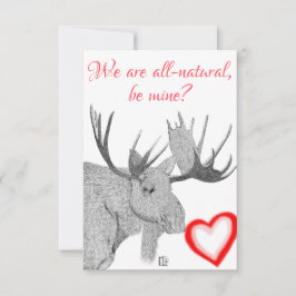 Schöne Elchtypografie Valentinstag-Karte
