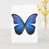 Schöne Electric Blue Butterfly Karte (Gelbe Blume)