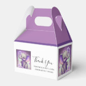 Schöne Elefant lila Gevor Box Geschenkschachtel (Rückseite)