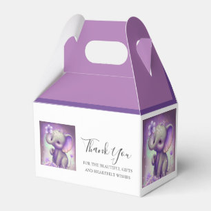 Schöne Elefant lila Gevor Box Geschenkschachtel