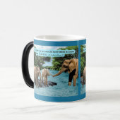 Schöne Elefantenschrift Luke 6:31 Verwandlungstasse (Vorderseite Links)