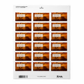 Schöne Elefantenwelt Silhouette & Sonnenuntergang Adressaufkleber (Vorne)