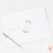 Schöne Elegance Blush Bloral Wedding Runder Aufkleber (Umschlag)