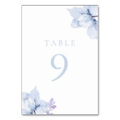 Schöne Elegance Hochzeit mit Blumen Tischnummer (Vorderseite)