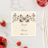 Schöne Elegant Butterfly Wedding Napkins Serviette (Beispiel)