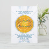 Schöne Elegant Daisy Wedding Einladung (Stehend Vorderseite)