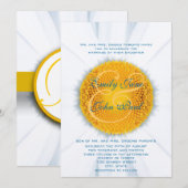 Schöne Elegant Daisy Wedding Einladung (Vorne/Hinten)