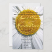Schöne Elegant Daisy Wedding Einladung (Vorderseite)