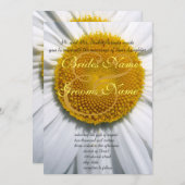 Schöne Elegant Daisy Wedding Einladung (Vorne/Hinten)