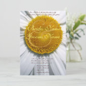 Schöne Elegant Daisy Wedding Einladung (Stehend Vorderseite)