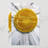 Schöne Elegant Daisy Wedding Einladung (Vorne/Hinten)