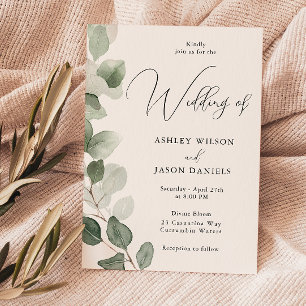 Schöne Elegant Grüne Hochzeit Einladung