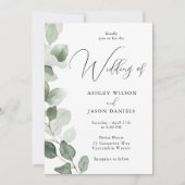 Schöne Elegant Grüne Hochzeit Einladung (Vorderseite)