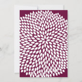 Schöne Elegant Zinnia Hochzeit Einladung (Rückseite)