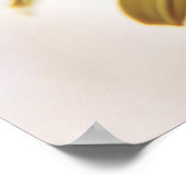 Schöne Elegante Abstrakt Gelbe Daisy Blume Poster (Ecke)