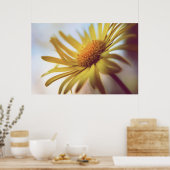 Schöne Elegante Abstrakt Gelbe Daisy Blume Poster (Küche)