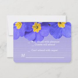 schöne, elegante Blume in blauen Gärten uAwg Hochz RSVP Karte