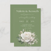 Schöne, elegante Blumenzettel Einladung (Vorne/Hinten)