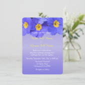 schöne, elegante, coole Blumen Hochzeit Einladung (Stehend Vorderseite)