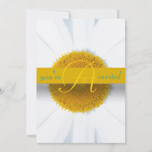 Schöne elegante Daisy-Hochzeitseinladung Einladung