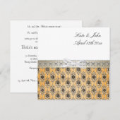 Schöne elegante Damask Hochzeitseinladung Einladung (Vorne/Hinten)