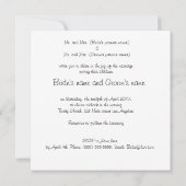 Schöne elegante Damask Hochzeitseinladung Einladung (Rückseite)