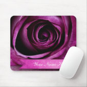 Schöne elegante drastische lila Rose mit Band Mousepad (Mit Mouse)