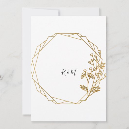 Schöne, elegante Einladung (Rückseite)