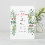 Schöne elegante Eukalyptus-Blätter Einladung (Stehend Vorderseite)