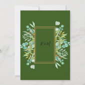 Schöne, elegante Eukalyptus-Blätter Einladung (Rückseite)