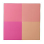 Schöne elegante, farbenfrohe geometrische Kombinat Fliese<br><div class="desc">Stilvolle geometrische Gestaltung in Rosa und Orange.</div>